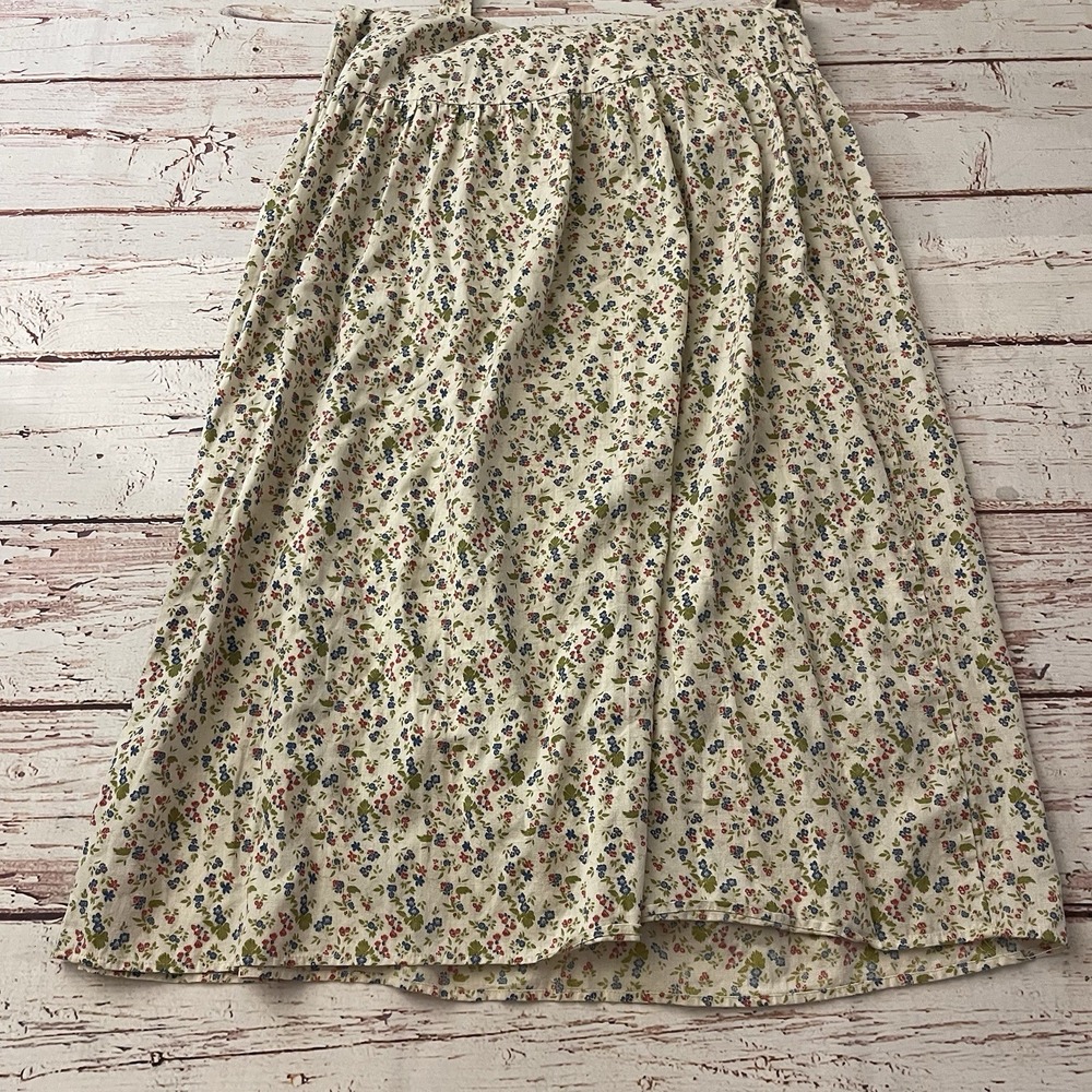 Zara Floral Midi Dress in Cream with Multi-Color Print - Picture 11 of 11